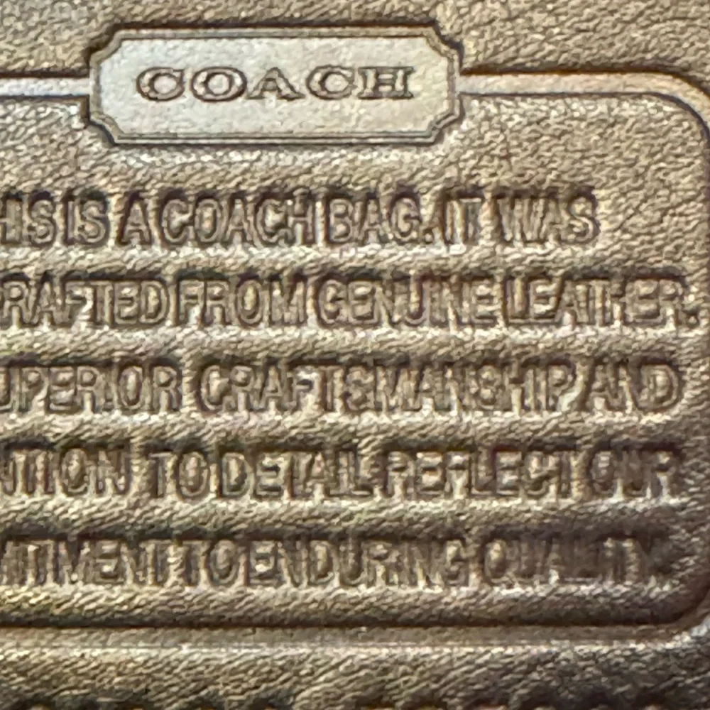 Coach Black Leather Crossbody‎ Bag with glittery look on trim Y2K Style classy